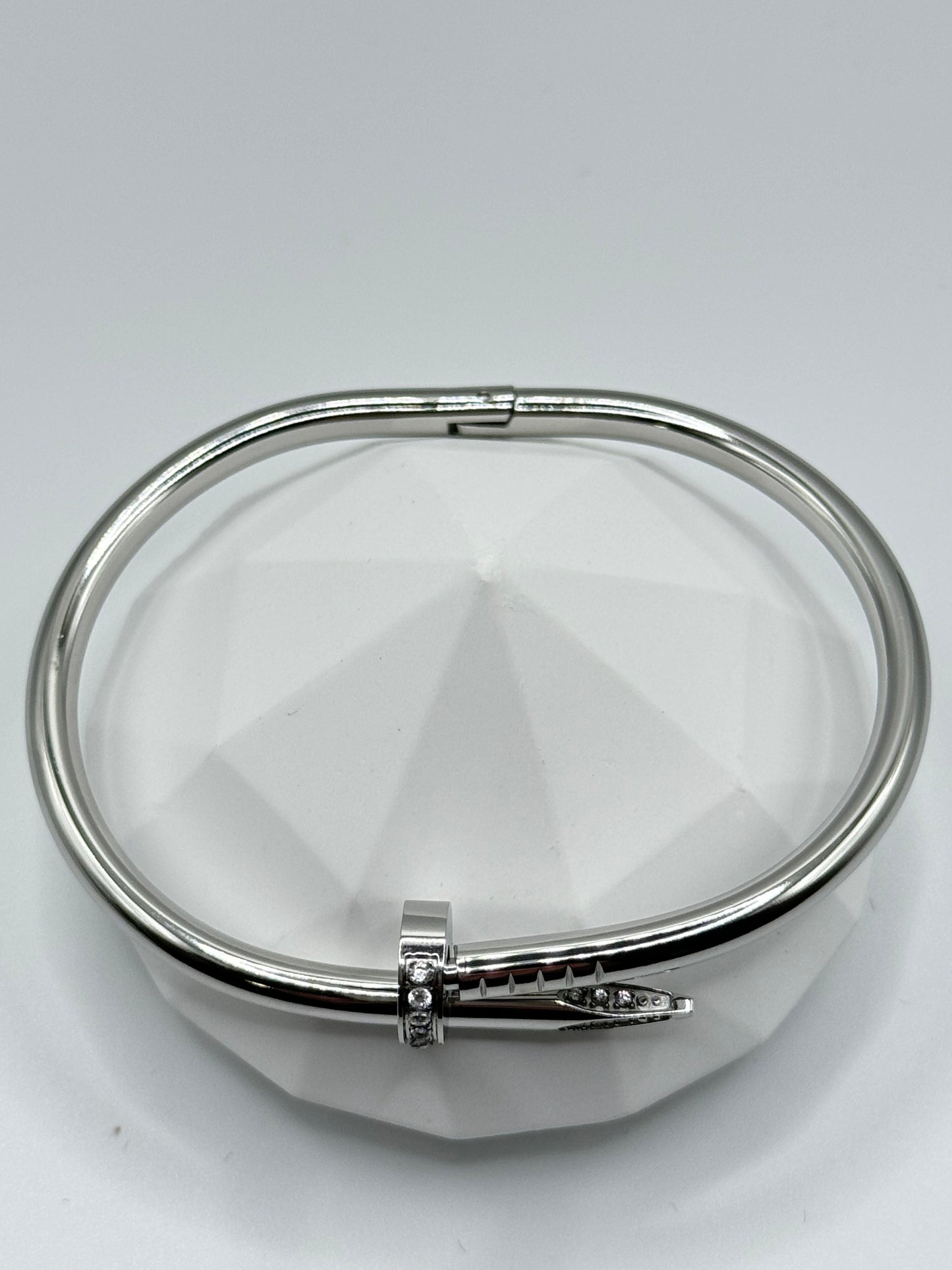 18k Gold Plated Stainless Steel Nail Bangle