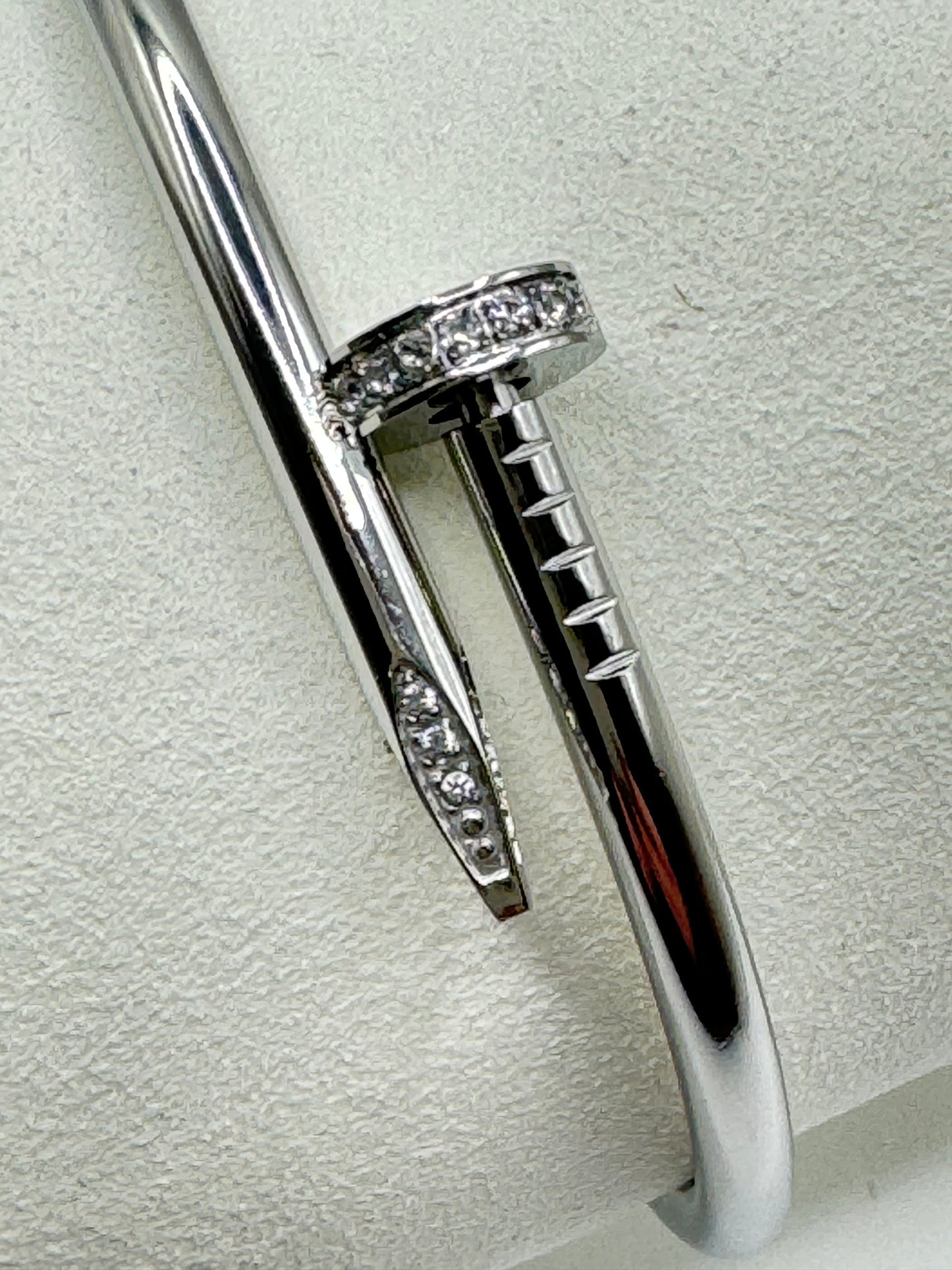 18k Gold Plated Stainless Steel Nail Bangle