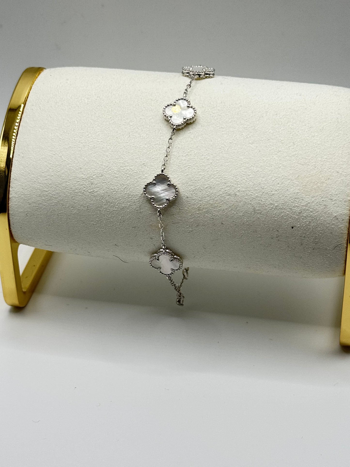 925 Sterling Silver Clover Bracelet