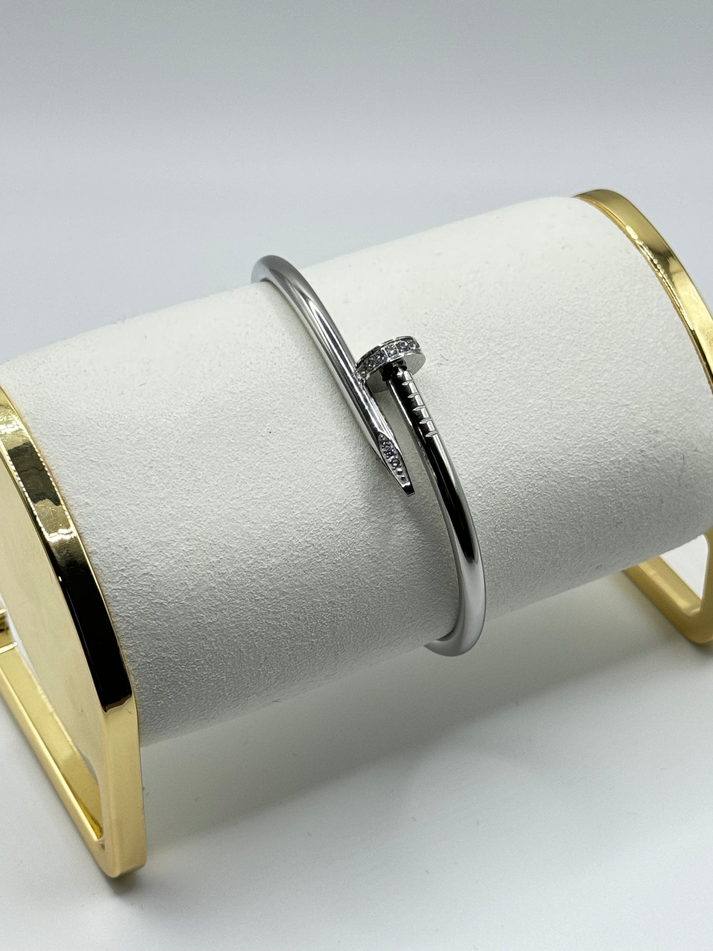 18k Gold Plated Stainless Steel Nail Bangle