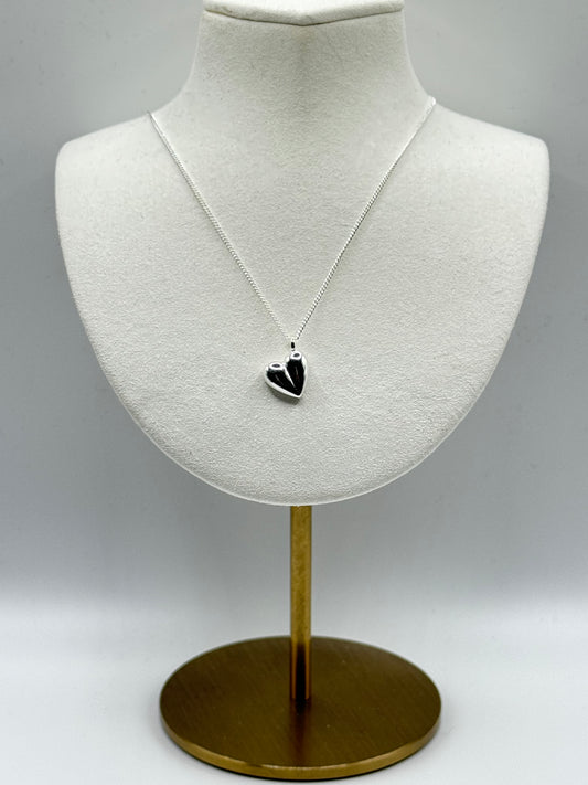 925 Sterling Silver Heart Pendant On Chain