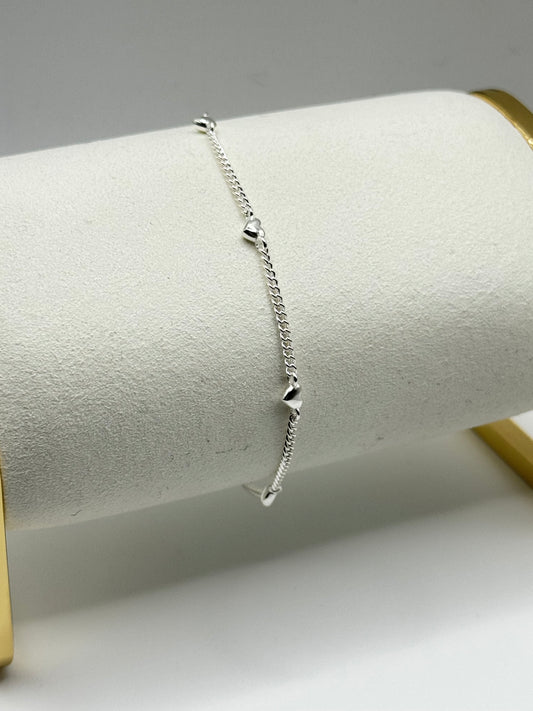 925 Sterling Silver Heart Bracelet